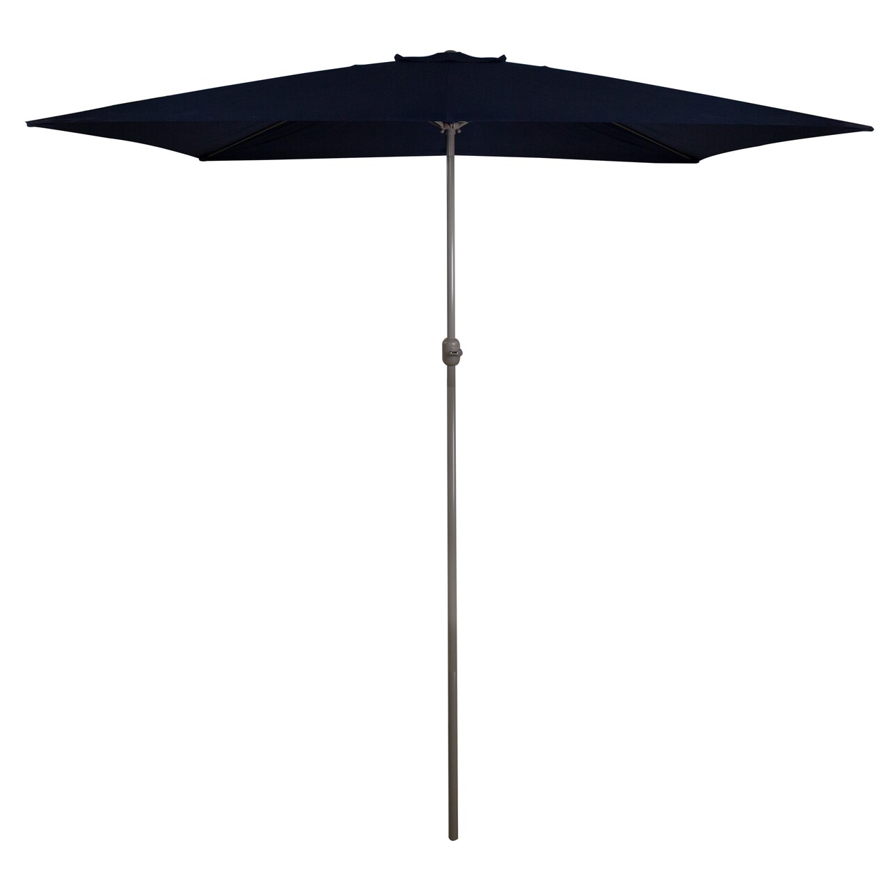 Northlight 10ft x 6.5ft Outdoor Patio Market Umbrella with Hand Crank, Navy Blue